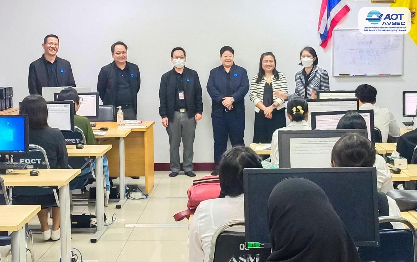 บรท. เข้าตรวจเยี่ยมการฝึกอบรมพนักงานฝ่ายปฏิบัติการท่าอากาศยานสุวรรณภูมิ (ฝสภ.) ณ ศูนย์ฝึกอบรม บรท.ฝสภ. และศูนย์ฝึกอบรม ASMT