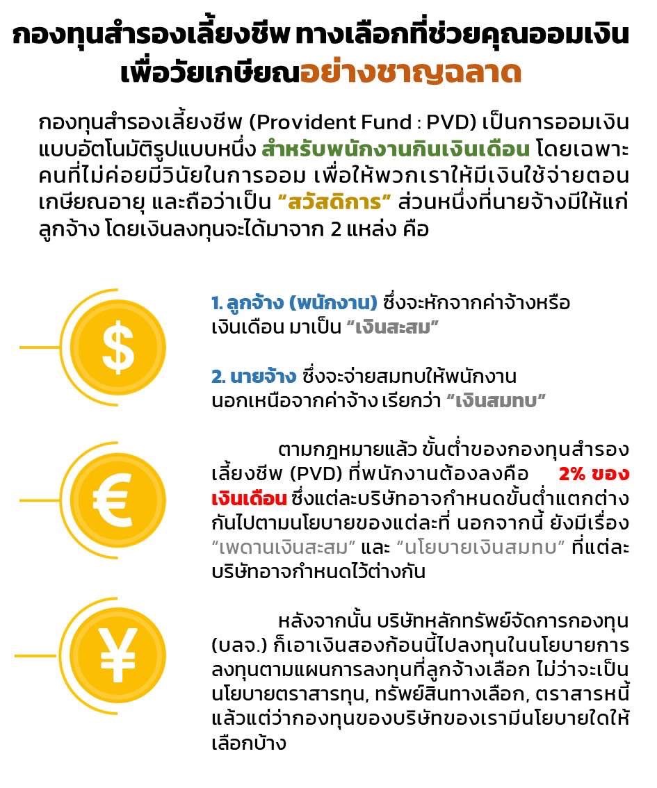 กองทุนสำรองเลี้ยงชีพ (Provident Fund : PVD) ทางเลือกที่ช่วยคุณออมเงินเพื่อวัยเกษียณอย่างชาญฉลาด💸💙