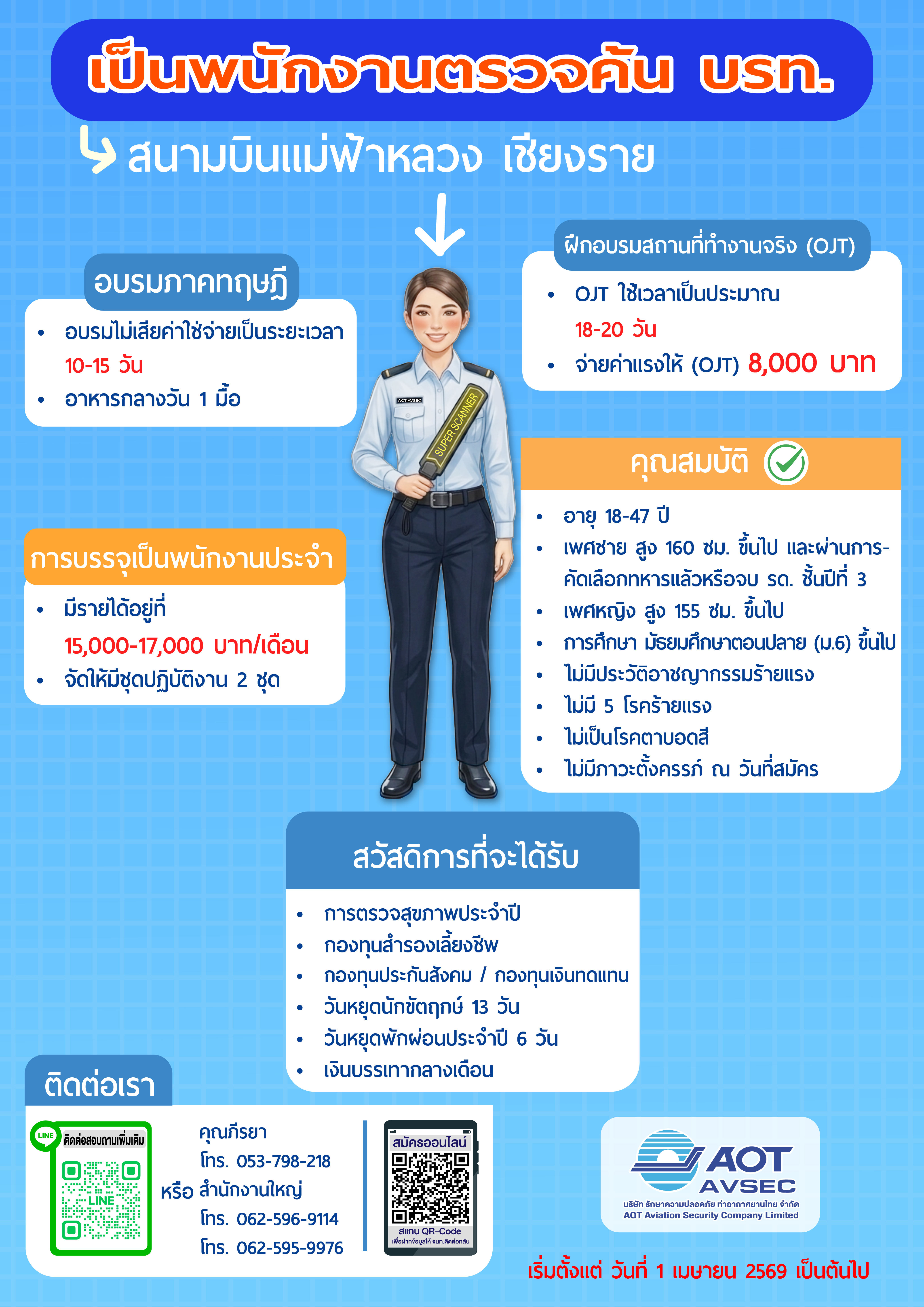 พนักงานตรวจค้น สนามบินแม่ฟ้าหลวง เชียงราย
