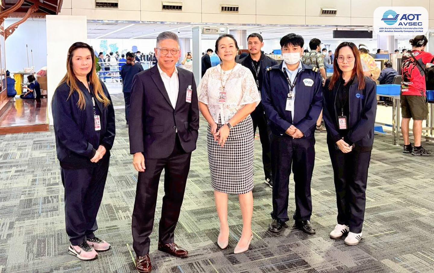 รักษาการรองกรรมการผู้จัดการสายงานปฏิบัติการ (รก.รปก.) ลงพื้นที่เข้าพูดคุยพร้อมตรวจเยี่ยมการปฏิบัติงานของพนักงาน ฝดม. ณ จุดปฏิบัติงานต่างๆ ภายในท่าอากาศยานดอนเมือง